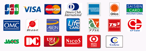 JCB,VISA,MasterCard,Orico,SAISON,KyodoCard,KCCREDIT,|PbgJ[h,Diners,IEON,SM,LIFE,AvX,eB[GXL[rbN,CFCard
